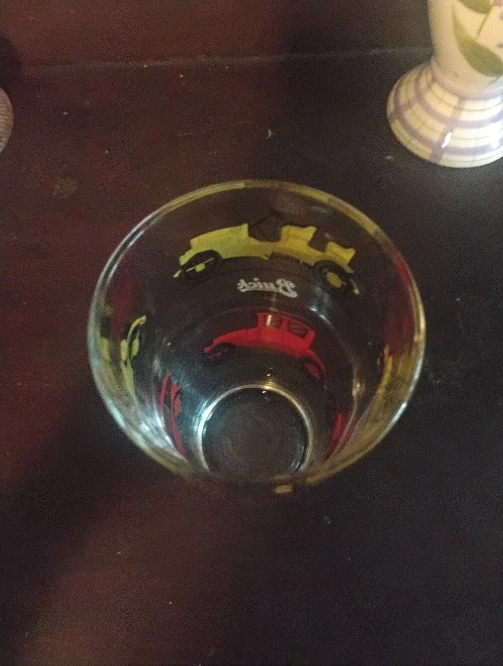 Vintage Antique Cars Tumbler Drinking Glass - Buick, Stutz, Ford, Studebaker